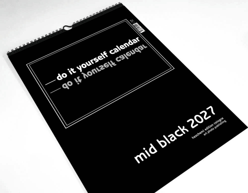 MID BLACK . BLANKOKALENDER DIY  BASTEL  SELBSTGESTALTEN